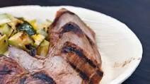 Grilled Wild Boar Tenderloin with Grilled Veggie Salad Grilled Wild Boar Tenderloin with Grilled Veggie Salad