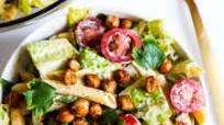 Vegan Caesar Pasta Salad with Chickpeas Vegan Caesar Pasta Salad with Chickpeas