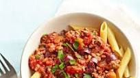 Pasta Puttanesca with Beef Pasta Puttanesca with Beef