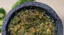 Spicy Molcajete Salsa Verde with Tomatillos Spicy Molcajete Salsa Verde with Tomatillos