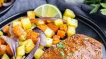 Sheet Pan Spicy BBQ Pork Chops and Potatoes Sheet Pan Spicy BBQ Pork Chops and Potatoes