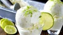 Salted Lime Sherbet { Margarita Ice Cream } Salted Lime Sherbet { Margarita Ice Cream }