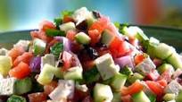Greek Shepherd`s Salad with Fried Anchovies Greek Shepherd`s Salad with Fried Anchovies