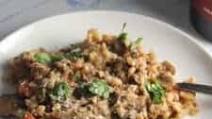 Mushroom Farro with Ground Beef Mushroom Farro with Ground Beef