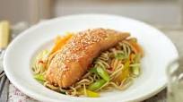 Asian salmon with stir-fried noodles Asian salmon with stir-fried noodles