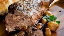 Roast goat leg with garlic and marjoram Roast goat leg with garlic and marjoram
