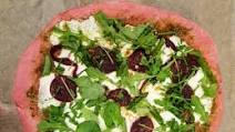 Pink Beet Crust Pizza Pink Beet Crust Pizza