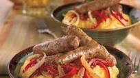 Turkey Sausage and Peppers with Polenta Turkey Sausage and Peppers with Polenta