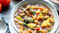 Persian Chickpea & White Bean Soup (Vegan Abgoosht) Persian Chickpea & White Bean Soup (Vegan Abgoosht)