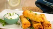 Greek Egg Rolls with Feta Tzatziki Sauce Greek Egg Rolls with Feta Tzatziki Sauce