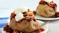 Turkey Chili-Stuffed Baked Potatoes Turkey Chili-Stuffed Baked Potatoes