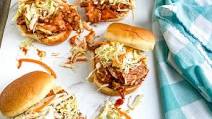 Barbecue Pork Tenderloin Sliders with Tangy Cole Slaw Barbecue Pork Tenderloin Sliders with Tangy Cole Slaw