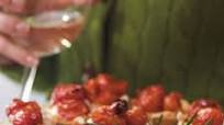 Honey-Roasted Grape Tomato Crostini Honey-Roasted Grape Tomato Crostini