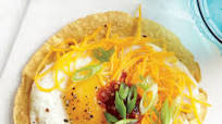 Smoky Egg and Cheese Tostada Smoky Egg and Cheese Tostada