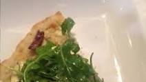Goat Cheese and Arugula Pizza with Balsamic Pepperoncini Vinaigrette Goat Cheese and Arugula Pizza with Balsamic Pepperoncini Vinaigrette