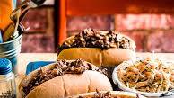 Chipotle-spiced braised ox cheek sloppy joe with celeriac slaw Chipotle-spiced braised ox cheek sloppy joe with celeriac slaw