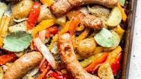 Sheet Pan Sausage, Peppers, Onions and Potatoes Sheet Pan Sausage, Peppers, Onions and Potatoes