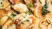 Creamy Whole30 Tuscan Chicken with Artichokes (Paleo) Creamy Whole30 Tuscan Chicken with Artichokes (Paleo)