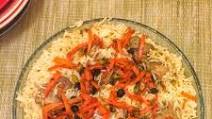 Kabuli Pilau - Afghanistani Rice with Mutton, Raisins, Nuts and Carrots Kabuli Pilau - Afghanistani Rice with Mutton, Raisins, Nuts and Carrots
