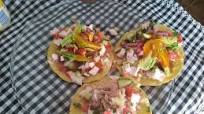 Tostadas de surimi Tostadas de surimi