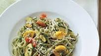 Spinach Fettuccine With Yogurt-Cream Sauce Spinach Fettuccine With Yogurt-Cream Sauce
