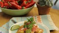 Flambeed Shrimp Chipotle Tostadas Flambeed Shrimp Chipotle Tostadas