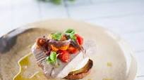 Poached Tuna in Basil Extra Virgin Olive Oil with Roasted Caprese Salad Poached Tuna in Basil Extra Virgin Olive Oil with Roasted Caprese Salad