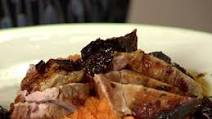Brined Pork Porterhouse with Dried Fig Saba Sauce Brined Pork Porterhouse with Dried Fig Saba Sauce