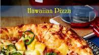 Hawaiian ham and pineapple pizza in barbecue sauce – home baked from scratch Hawaiian ham and pineapple pizza in barbecue sauce – home baked from scratch