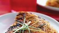 Crispy Noodle Cake with Barbecued Pork Crispy Noodle Cake with Barbecued Pork
