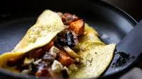 Omelets With Roasted Vegetables and Feta Omelets With Roasted Vegetables and Feta