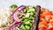 Vegan Greek Salad with Tofu Feta Vegan Greek Salad with Tofu Feta