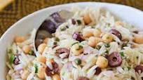 Greek-ish Orzo Salad with Chickpeas, Olives, & Capers Greek-ish Orzo Salad with Chickpeas, Olives, & Capers