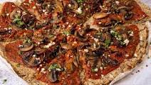 Vegan Cauliflower Crust Pizza with Mushrooms Vegan Cauliflower Crust Pizza with Mushrooms