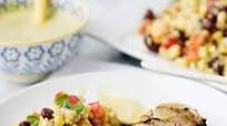 Pork Tenderloin and Mexican Quinoa with Honey Habanero Dressing Pork Tenderloin and Mexican Quinoa with Honey Habanero Dressing