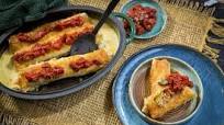 Enchiladas with chorizo sauce Enchiladas with chorizo sauce