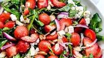Strawberry Arugula Salad with Watermelon and Feta Strawberry Arugula Salad with Watermelon and Feta