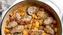 Pork Tenderloin Medallions with Apples & Onions in Creamy Apple Cider Sauce Pork Tenderloin Medallions with Apples & Onions in Creamy Apple Cider Sauce