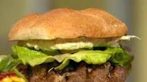 Smoky Beer Burgers with Creamy Mustard Sauce Smoky Beer Burgers with Creamy Mustard Sauce