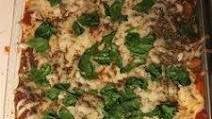Layered Spinach Mostaccioli Layered Spinach Mostaccioli