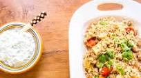 Paneer Biryani with Cucumber Raita and Mint Chutney: #ProgressiveEats Paneer Biryani with Cucumber Raita and Mint Chutney: #ProgressiveEats