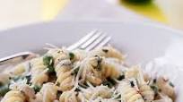 Fusilli with Creamy Pancetta-and-Pea Sauce Fusilli with Creamy Pancetta-and-Pea Sauce