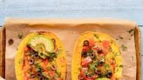 Chicken Enchilada Stuffed Spaghetti Squash Boats Chicken Enchilada Stuffed Spaghetti Squash Boats