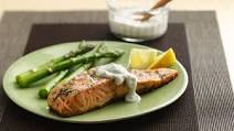 Grilled Salmon with Lemon Dill Sauce Grilled Salmon with Lemon Dill Sauce