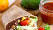 Burrito with Refried Beans and Corn Burrito with Refried Beans and Corn