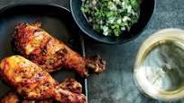 Tandoori Chicken Drumsticks with Cilantro-Shallot Relish