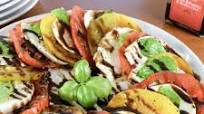 Heirloom Caprese Salad with Balsamic Reduction Heirloom Caprese Salad with Balsamic Reduction