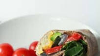 Roasted Vegetable Hummus Wrap Roasted Vegetable Hummus Wrap