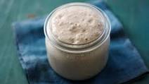 Sourdough starter with green grapes Sourdough starter with green grapes
