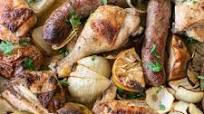 Sheet Pan Chicken and Sausage Bake Sheet Pan Chicken and Sausage Bake